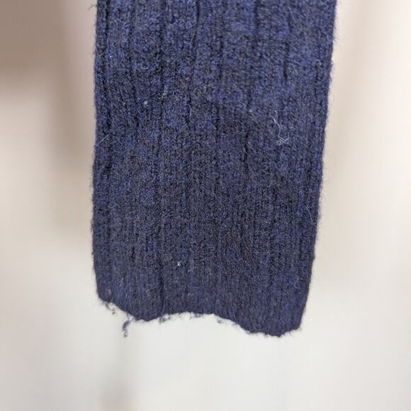 Madewell Colorblock Striped Mock Neck Sweater Small Merino Wool Alpaca Blend - Picture 12 of 15